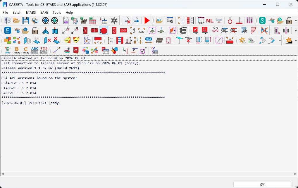 Casseta-Tools-App-Main-Screen CSi ETABS Tools Application Main Window Image